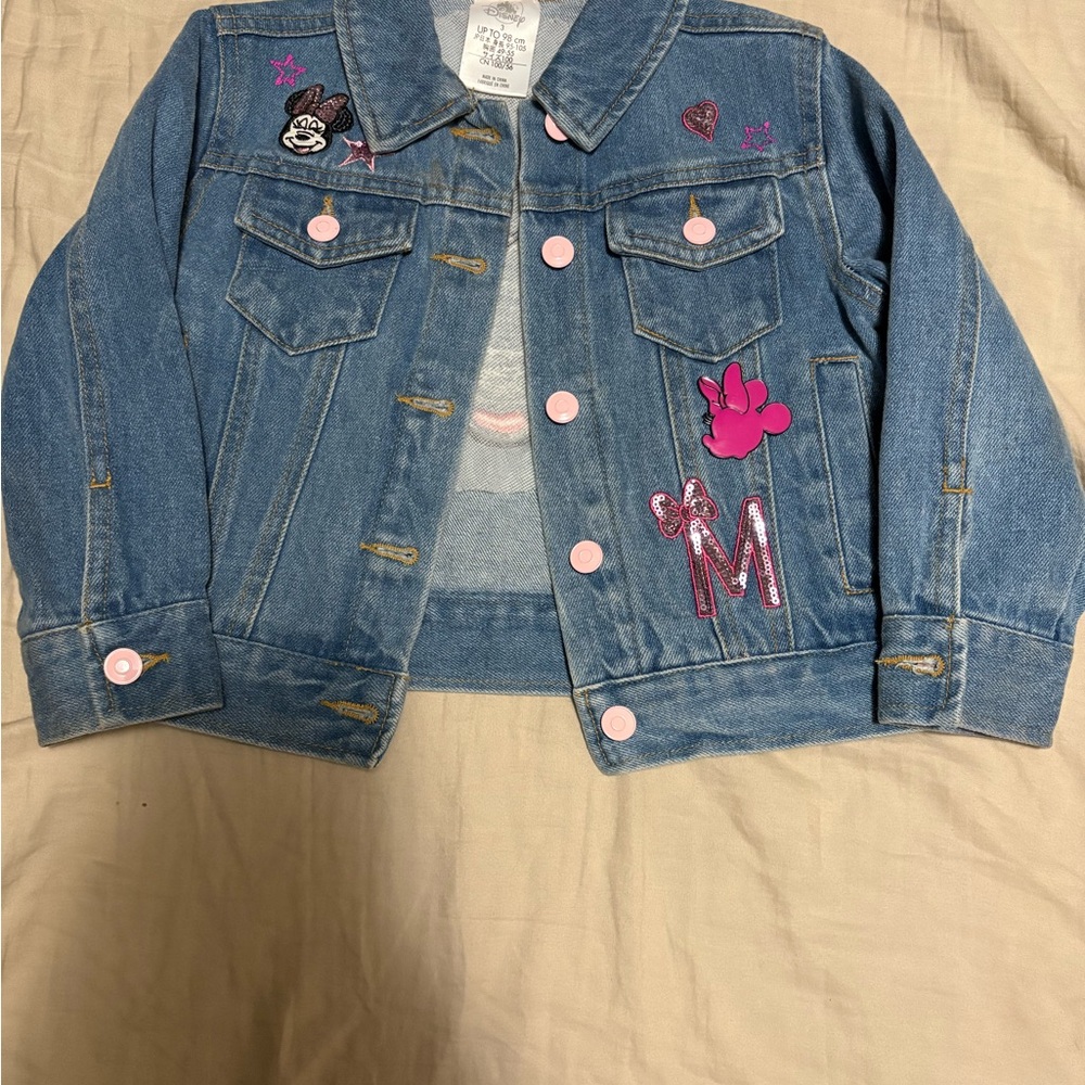 Disney Blue and Pink Jean Jacket with Classic Design